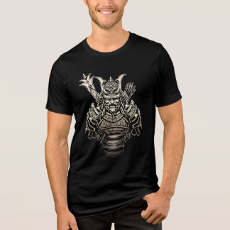 Fierce Samurai Warrior – Bold Japanese Armor Tri-Blend Shirt