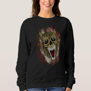 Fierce Scary Grunge Wolf Werewolf Goth Sweatshirt
