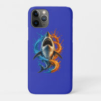 Fierce Shark Beach Towel – Blue & Orange Ocean Spl