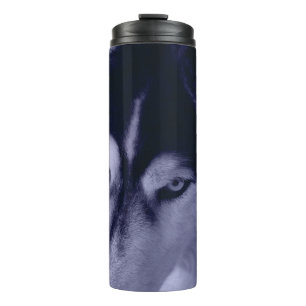 Fierce Siberian Husky Eyes Thermal Tumbler
