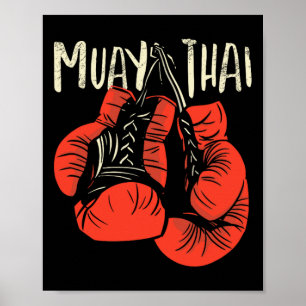 Fierce Thai Boxing Fight Style For Kickboxing Muay Poster
