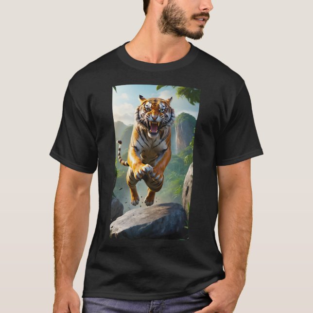 Fierce Tiger Black Men's Shirt (Front)