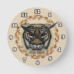 Fierce Tiger  custom name clock