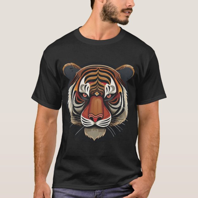 Fierce Tiger Face T-Shirt (Front)