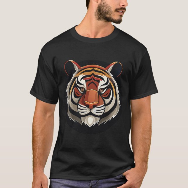 Fierce Tiger Face T-Shirt (Front)