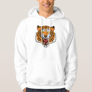Fierce Tiger Head Illustration-24327 Hoodie