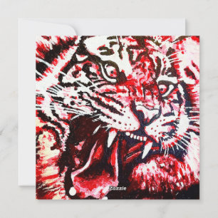Fierce Tiger Holiday Card