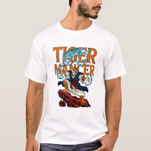 Fierce Tiger Mancer Master Asian Fantasy Spirit T-Shirt