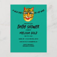 Fierce Tiger Wild One Cute Edgy BABY SHOWER CUSTOM