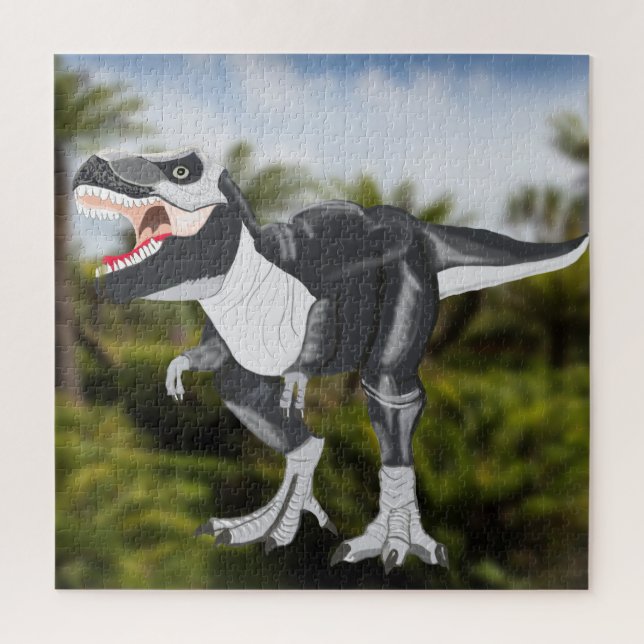 Fierce Tyrannosaurus rex, personalized Jigsaw Puzzle (Vertical)
