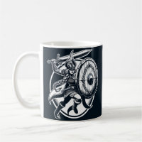 Fierce Valkyrie Warrior – Norse Mythology Line Art