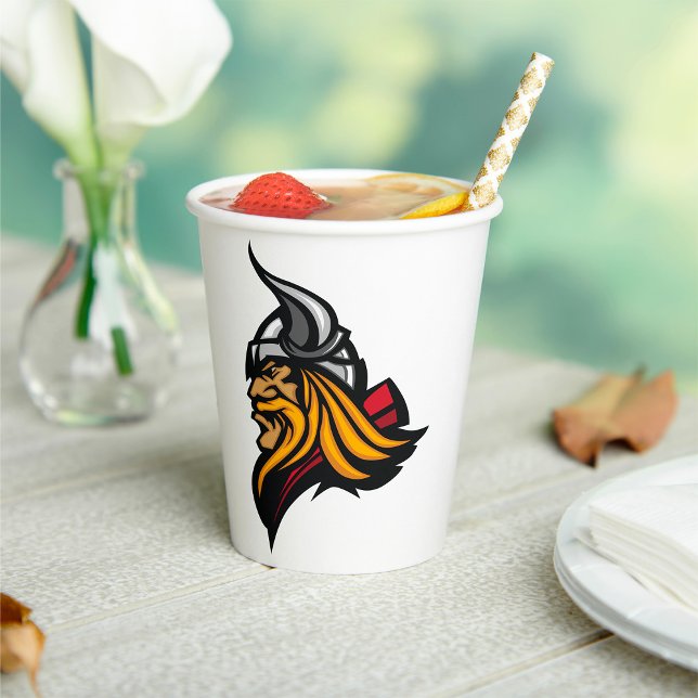Fierce Viking Warrior Head Norse Helmet and Beard  Paper Cups (Creator Uploaded)