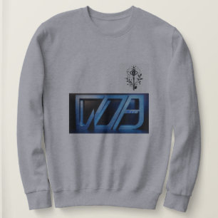 Fierce Visa Logo Art on Black and Blue Background- Sweatshirt