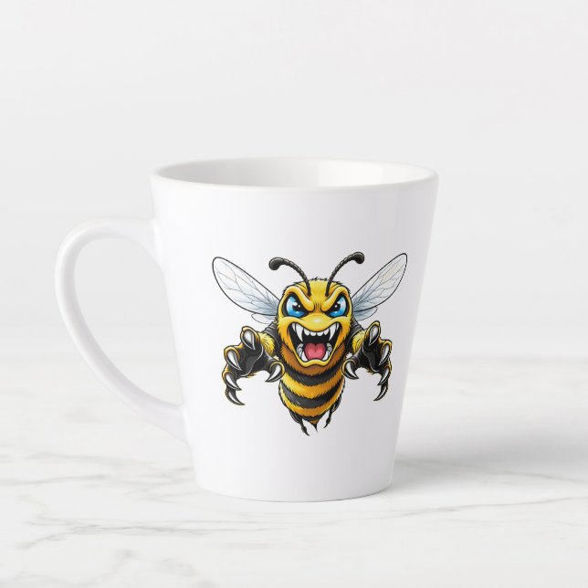 Fierce Wasp Face Mug - Insect Illustration (Left)