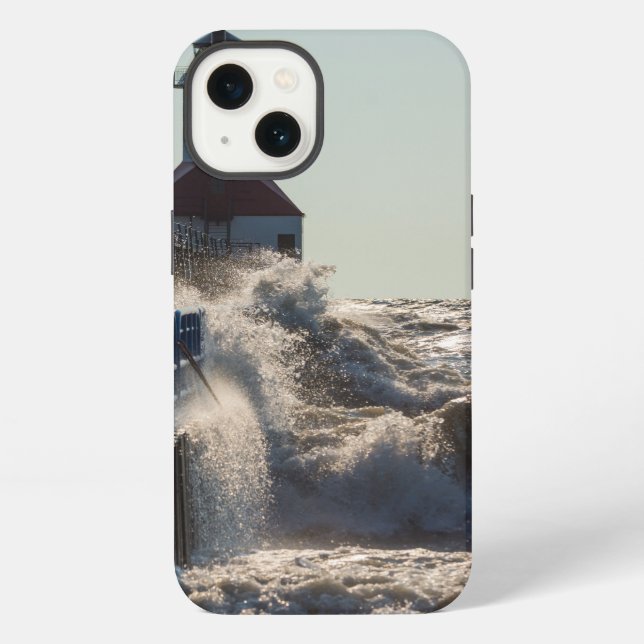 Fierce Waves At St Joseph iPhone Case (Back)