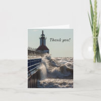 Fierce Waves At St Joseph Thank You Card