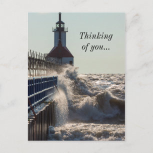 Fierce Waves At St Joseph Thinking Of You Postcard