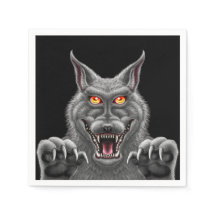 Fierce Werewolf Paper Party Napkins