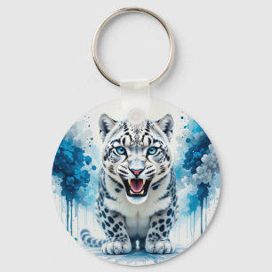 🐆 Fierce White Leopard Charm Accessory Gift Key Ring