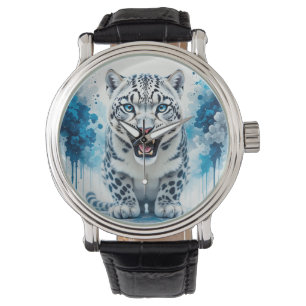 Fierce White Leopard Watch