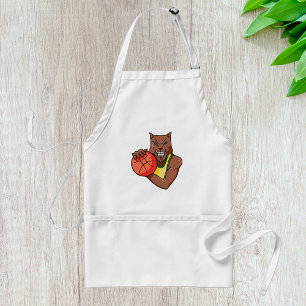 Fierce Wildcat Basketball Mascot Standard Apron