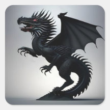 Fierce Winged Black Dragon #2