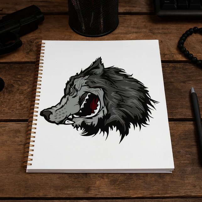 Fierce Wolf Head Bold Wild Animal Planner (Creator Uploaded)