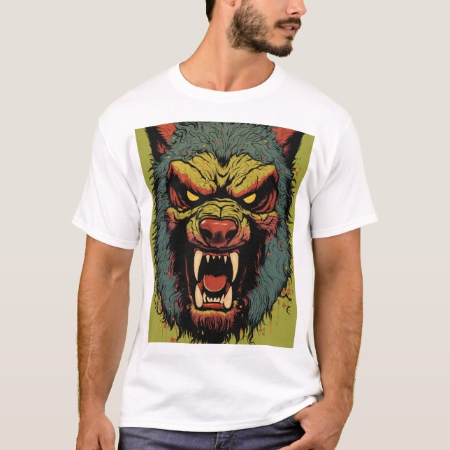 Fierce wolf Rage. T-Shirt (Front)
