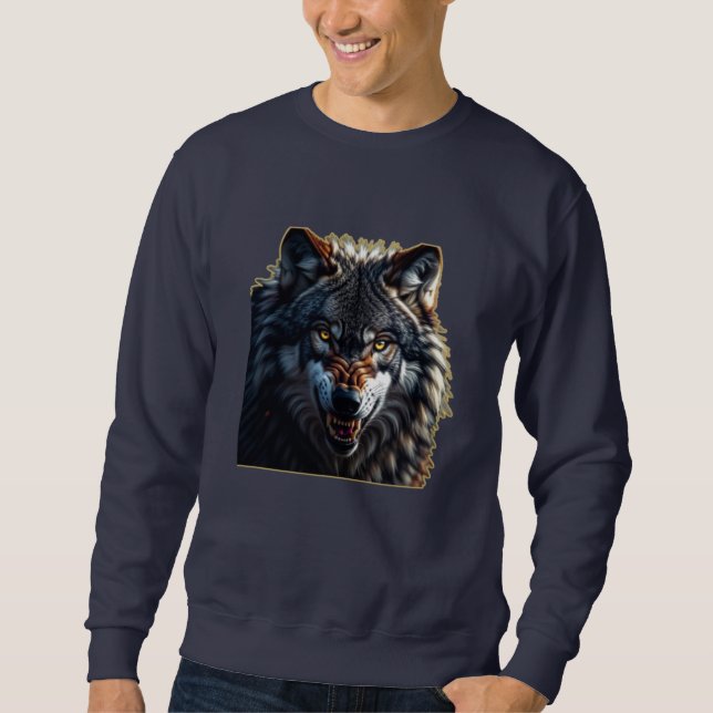 Fierce Wolf – Symbol of Strength and Freedom Sweatshirt (Front)