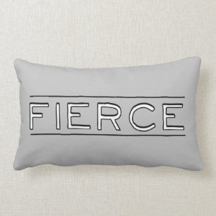 Fierce Word Art Lumbar Cushion