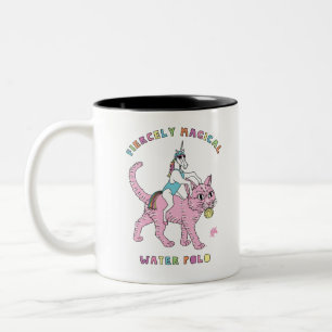 Fiercely Magical Water Polo (Female) Unicorn Ridin Two-Tone Coffee Mug