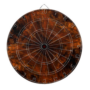 fiery Abstact Feather Fractal Dart Board