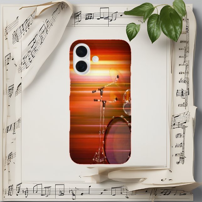 Fiery Abstract Drum Kit Music Case-Mate iPhone Case (Creator Uploaded)