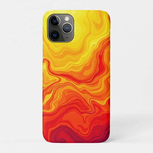 Fiery Abstract Flow Art Case-Mate iPhone Case (Back)