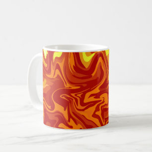 Fiery Abstract in Red, Orange, and Yellow Coffee Mug