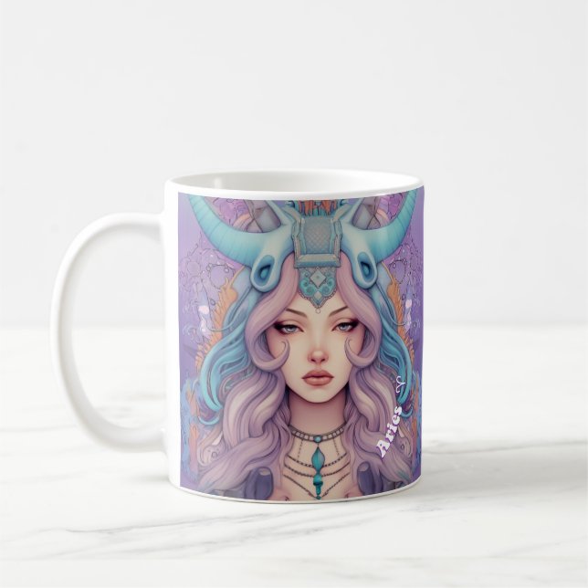 Fiery Aries Zodiac Mug (Left)