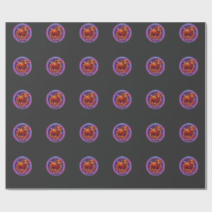 Fiery Aries Zodiac Ram 2027 Wrapping Paper