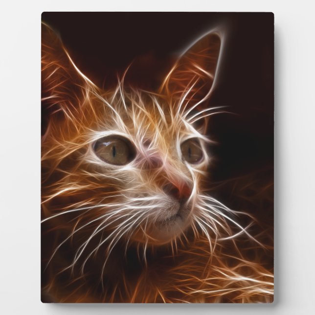 Fiery Art Cat Plaque (Front)