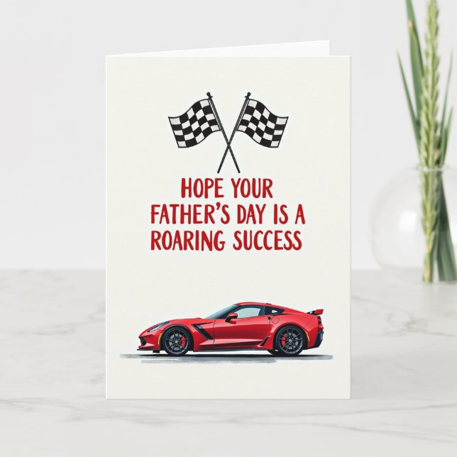 Fiery Auto Fathers Day Card (Front)