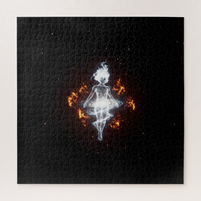 Fiery Ballerina Bell in Deep Dark Outer Space Jigsaw Puzzle (Vertical)