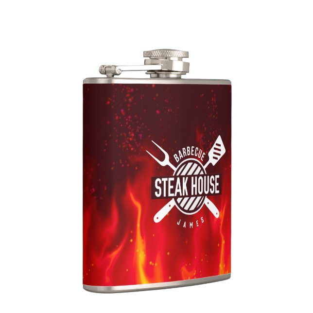 Fiery BBQ Flask — Custom Steak House Style (Right)