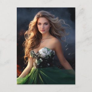 Fiery Beauty Holiday Postcard