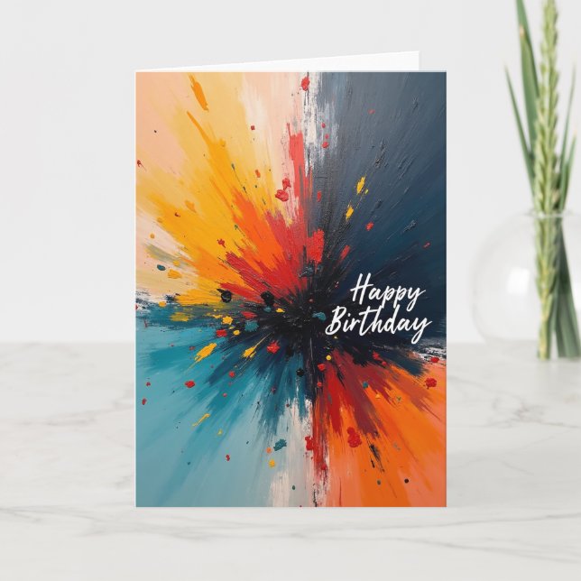 Fiery Birthday Card (Front)