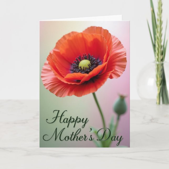 Fiery Bloom Mothers Day Card (Front)