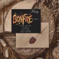 Fiery Bonfire Word Art