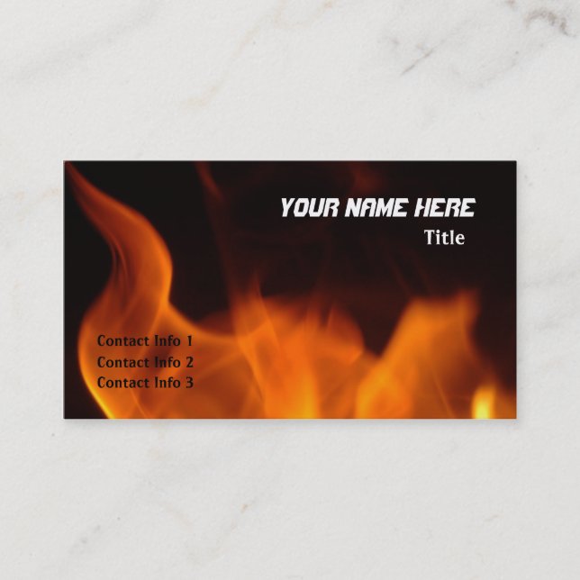 Fiery Business Card (Front)