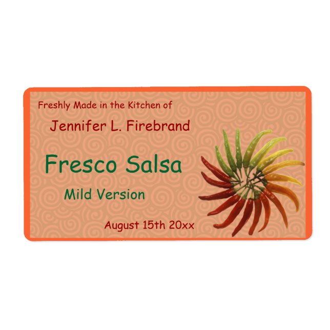 Fiery Chilli Pepper Canning Jar (Front)