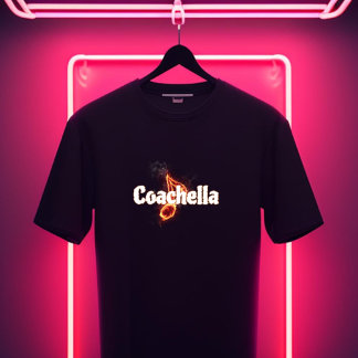 Fiery Coachella Tee – A Design Full of Energy