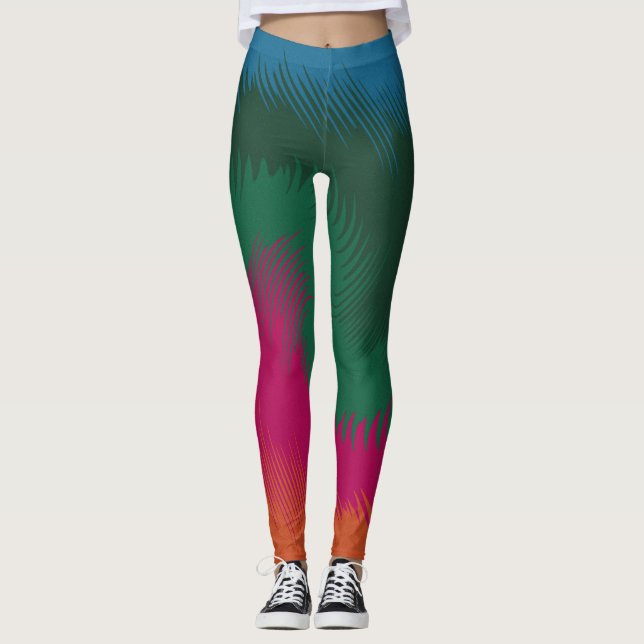 Fiery Colour Palette Leggings (Front)