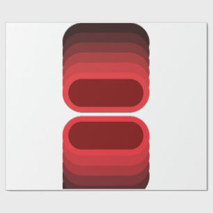 Fiery Contrast: Red & Black Luxe Wrapping Paper